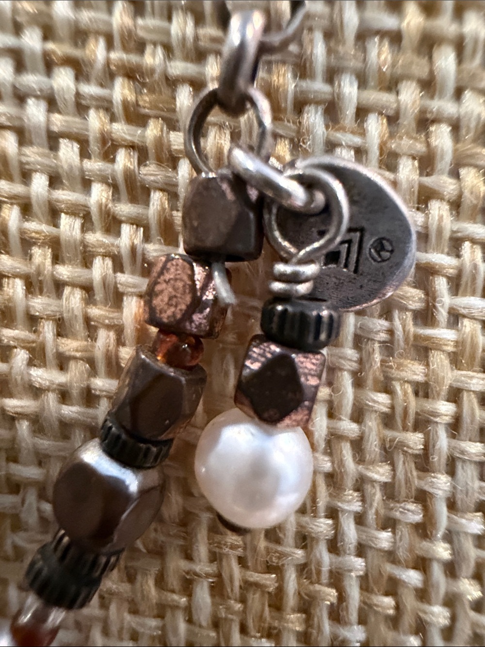 Silpada White Pearl and Gray Hematite Long Beaded Necklace - Picture 6 of 7